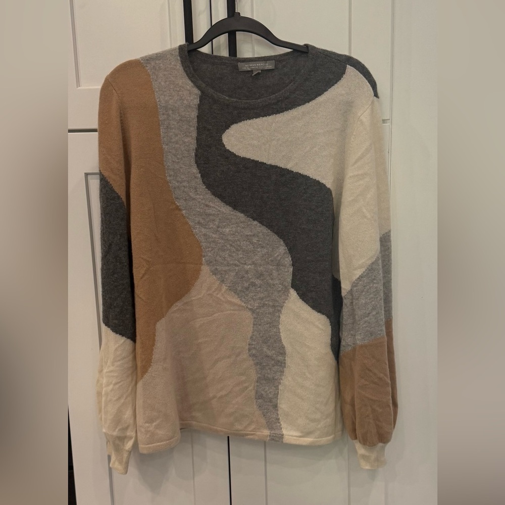Neiman Marcus Cashmere Collection- Cashmere Sweater - Balloon Sleeves - XL